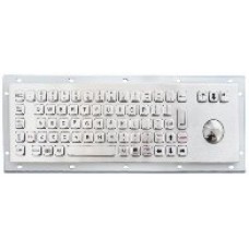 INT-CTR-K08-R01(S4L) Промышленная клавиатура из нержавеющей стали с трекболом, врезная