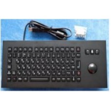 INT-CTR-K21-R01(S4LY) Промышленная клавиатура из нержавеющей стали, гальваническое покрытие из черного титана, с трекболом