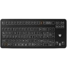 INT-CTR-K25-R01(AY) Промышленная клавиатура мембранная, с трекболом, настольная/VESA