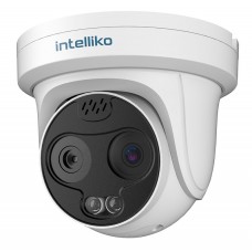 INT-VXDDC10-I01(RM-FA03-TR-T01-A01)(F7/8) Двухспектральная IP-камера с тепловизионным модулем, купольная, 4Мп